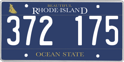 RI license plate 372175