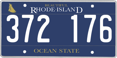 RI license plate 372176