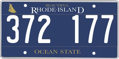 RI license plate 372177