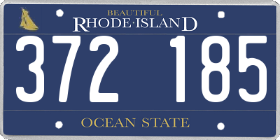 RI license plate 372185