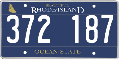 RI license plate 372187