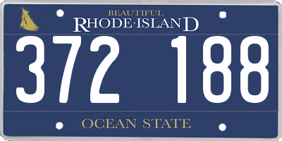 RI license plate 372188