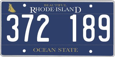 RI license plate 372189