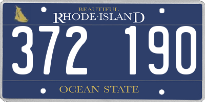 RI license plate 372190