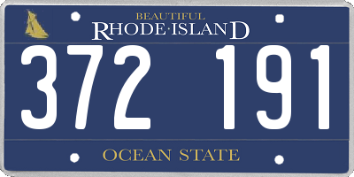 RI license plate 372191