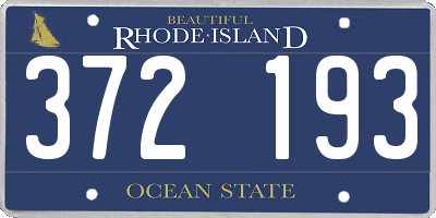 RI license plate 372193