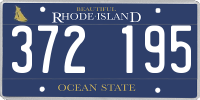 RI license plate 372195