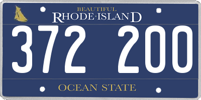 RI license plate 372200
