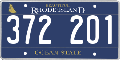 RI license plate 372201