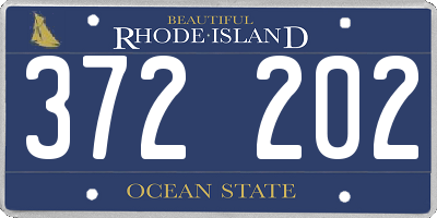 RI license plate 372202