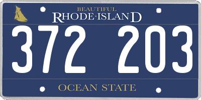 RI license plate 372203