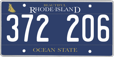 RI license plate 372206