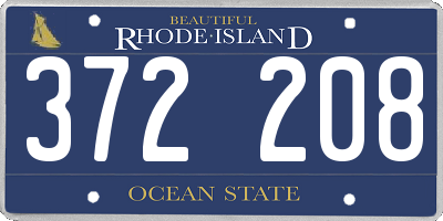 RI license plate 372208