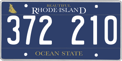 RI license plate 372210