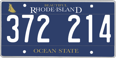 RI license plate 372214