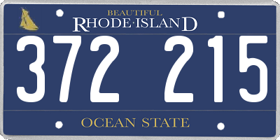RI license plate 372215