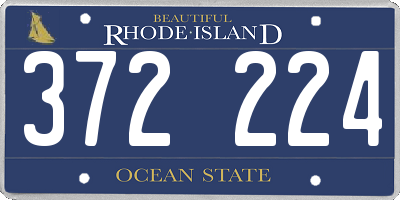 RI license plate 372224
