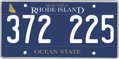 RI license plate 372225