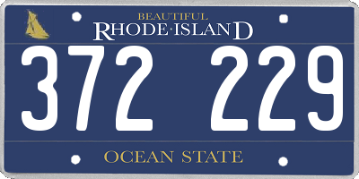 RI license plate 372229