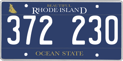 RI license plate 372230