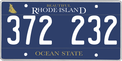 RI license plate 372232