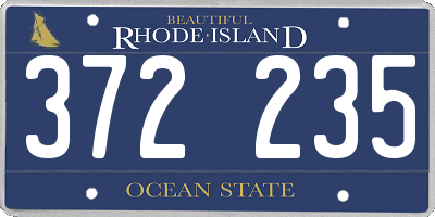 RI license plate 372235