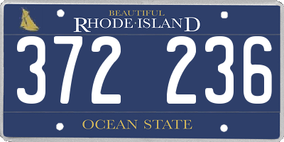 RI license plate 372236