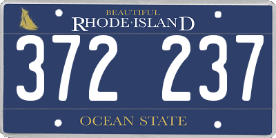 RI license plate 372237