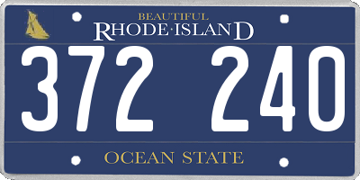 RI license plate 372240