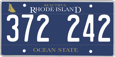 RI license plate 372242