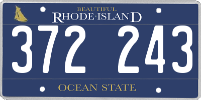 RI license plate 372243