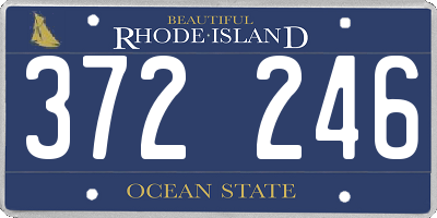 RI license plate 372246