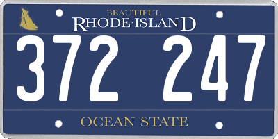RI license plate 372247