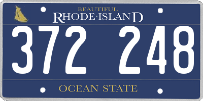 RI license plate 372248