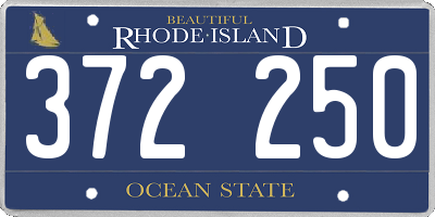 RI license plate 372250