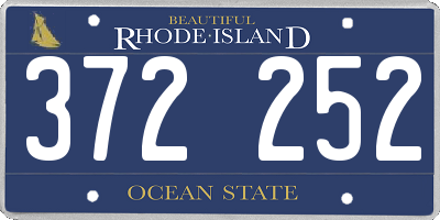 RI license plate 372252