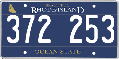 RI license plate 372253