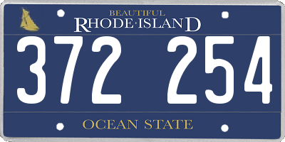 RI license plate 372254