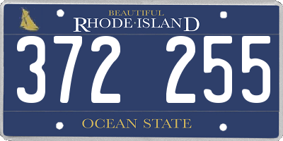 RI license plate 372255