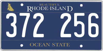 RI license plate 372256