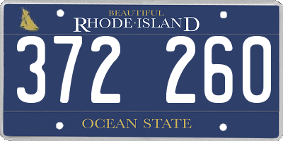 RI license plate 372260