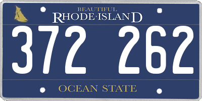 RI license plate 372262