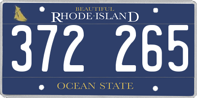 RI license plate 372265