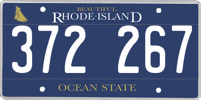 RI license plate 372267