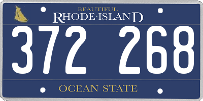 RI license plate 372268