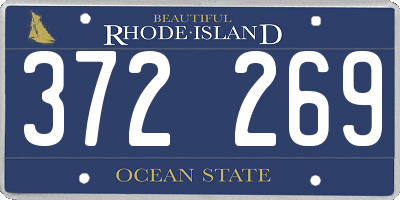 RI license plate 372269