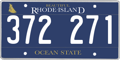 RI license plate 372271