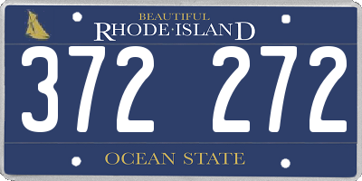 RI license plate 372272