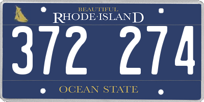 RI license plate 372274
