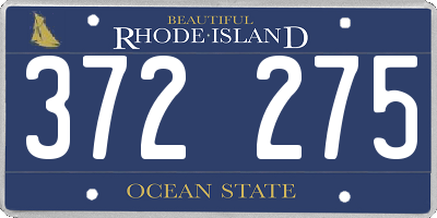 RI license plate 372275
